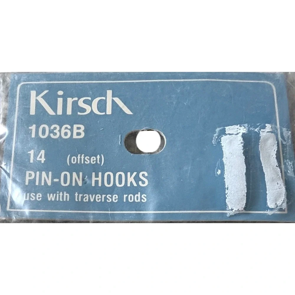 Kirsch Pin-On Drapery Hooks 1036B J036E-61 Offset Traverse Rod Lot Vintage